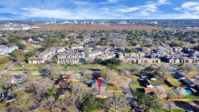 aerial view with a residential view