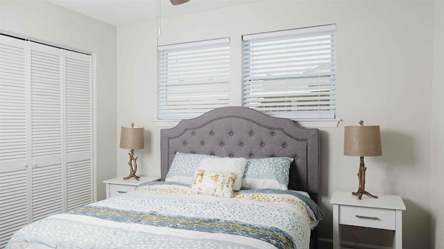 bedroom featuring a closet