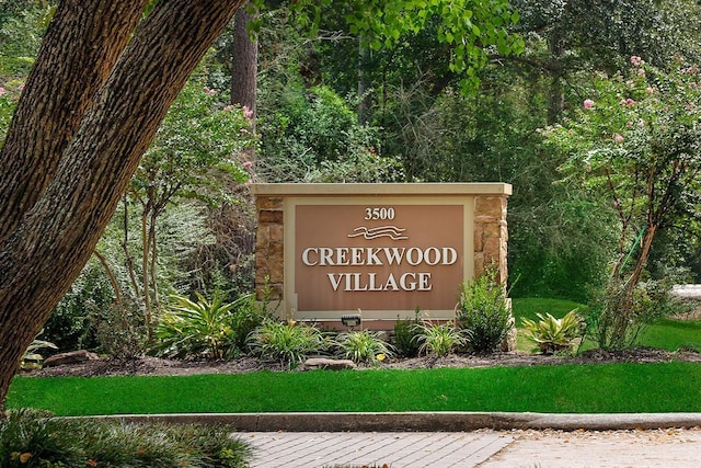 view of community sign