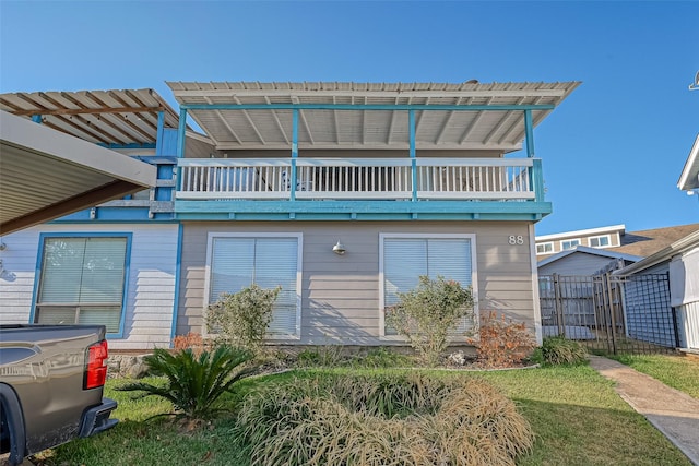 view of property featuring fence