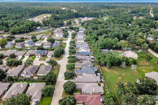 aerial view with a residential view