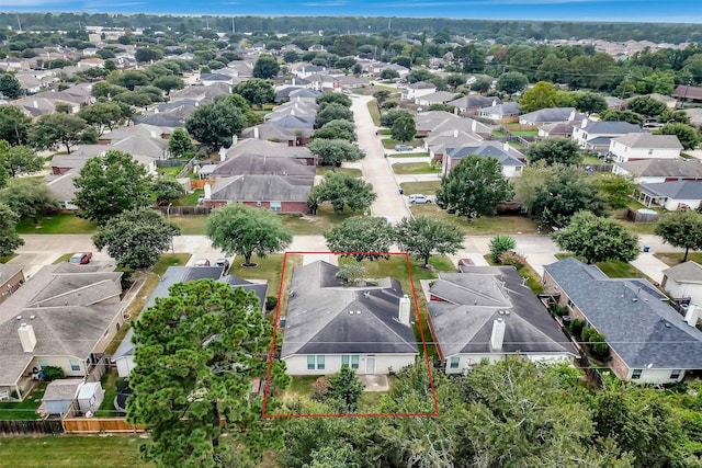 drone / aerial view with a residential view