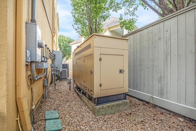 view of outbuilding featuring an outbuilding and central air condition unit