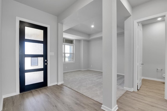 2920 Apple Rose, Katy, TX 77493 - entryway featuring recessed lighting, light wood-style flooring, and baseboards