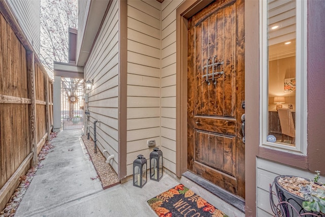 view of doorway to property