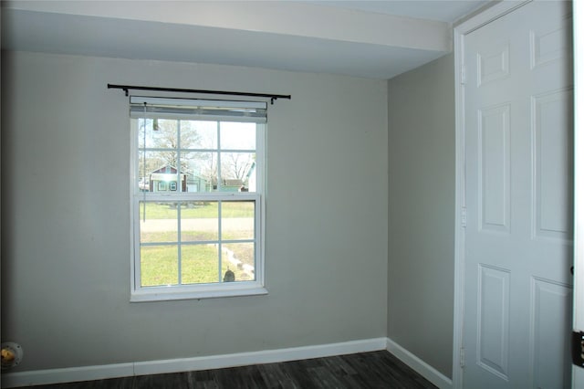 817 S Morgan St, Angleton, TX 77515 - spare room with baseboards and dark wood finished floors