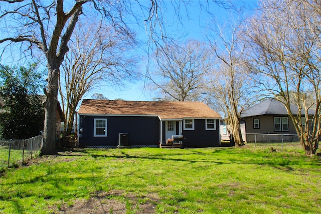 817 S Morgan St, Angleton, TX 77515 - rear view of property with a fenced backyard
