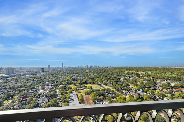 birds eye view of property featuring a view of city