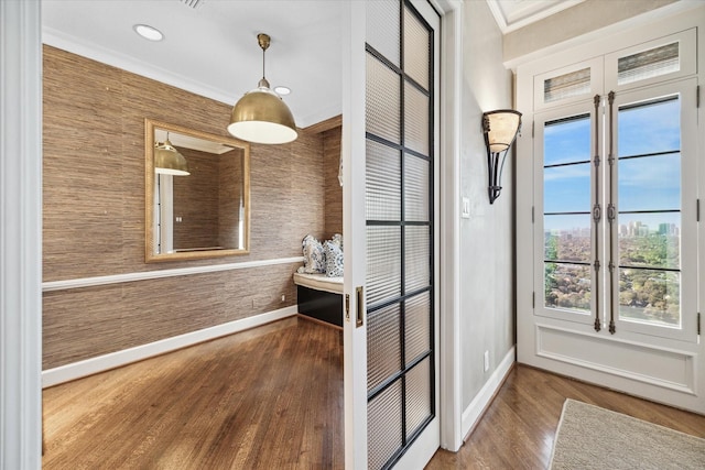 interior space featuring wood finished floors