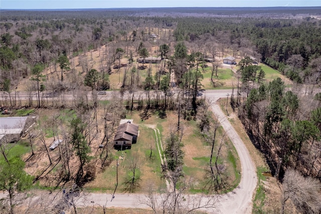 2 Brown Rd, Huntsville, TX 77320 - bird's eye view featuring a view of trees