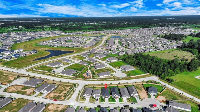 21311 Bridle Rose Trl, Tomball, TX 77377 - birds eye view of property featuring a residential view and a water view