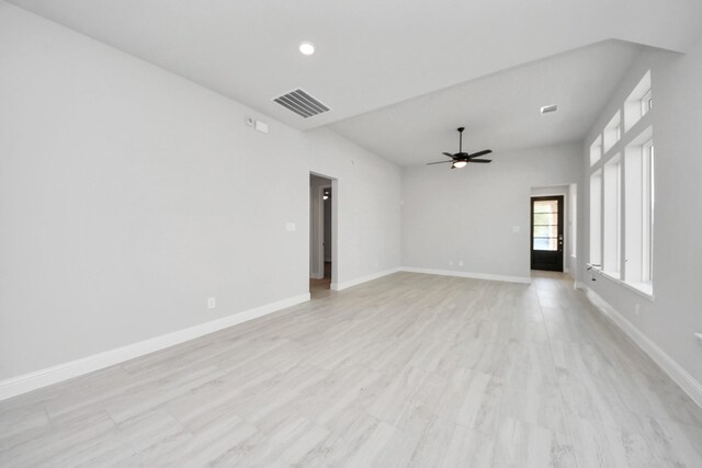 21311 Bridle Rose Trl, Tomball, TX 77377 - empty room with visible vents, baseboards, a ceiling fan, and recessed lighting