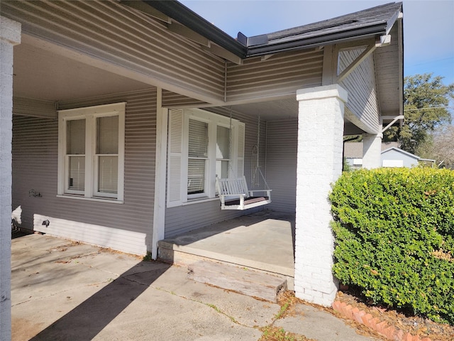 view of home's exterior with a patio