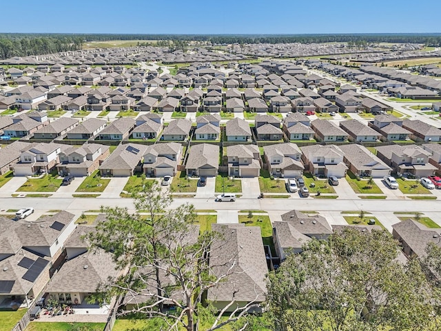 bird's eye view with a residential view