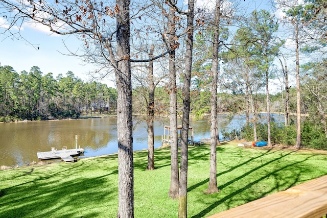 exterior space featuring a floating dock