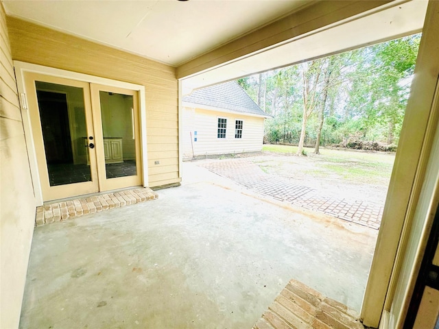 view of patio with french doors