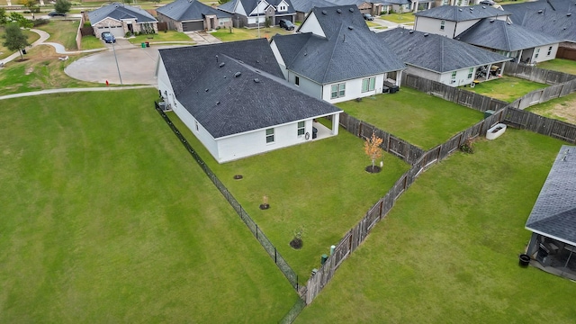 bird's eye view featuring a residential view