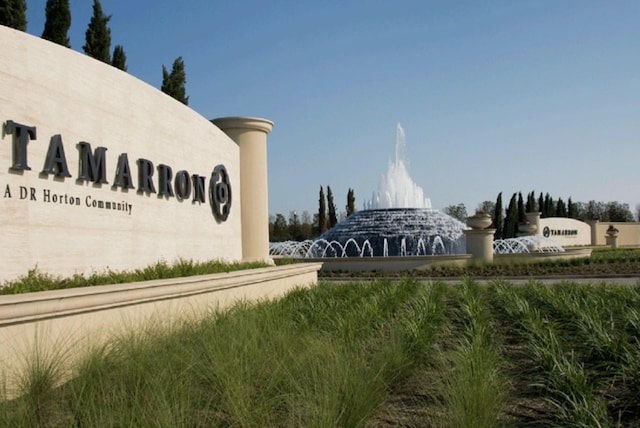 view of community sign