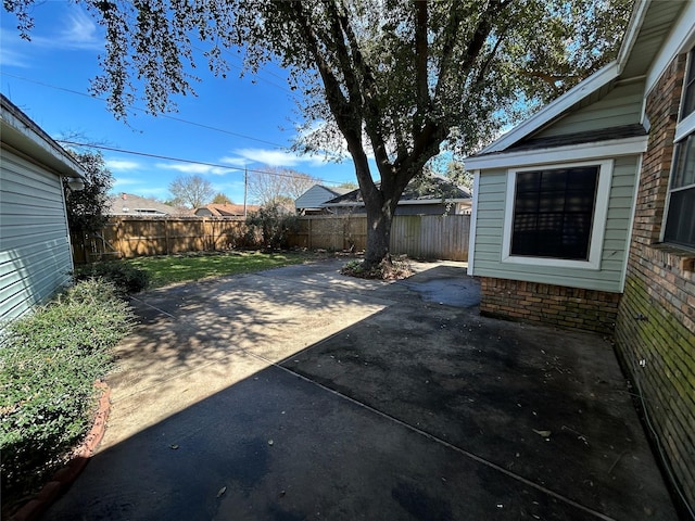 view of patio with a fenced backyard