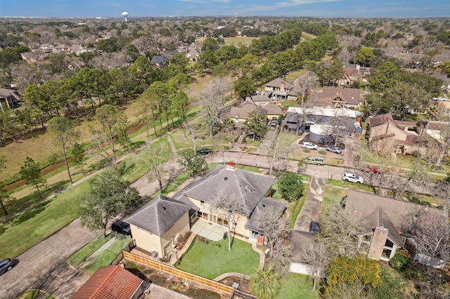 aerial view with a residential view