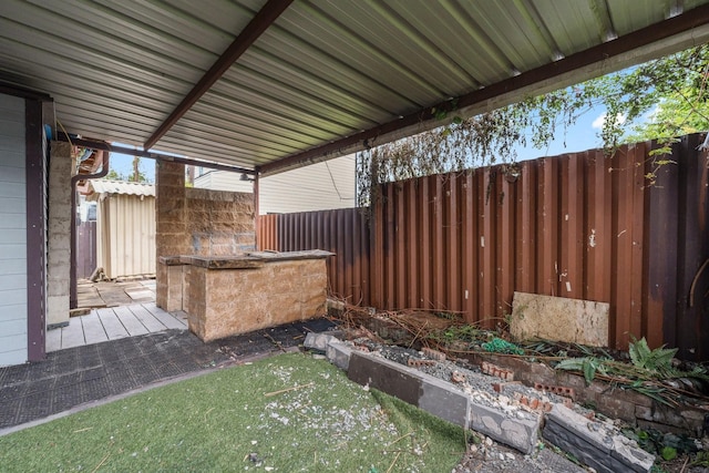 view of patio / terrace with fence