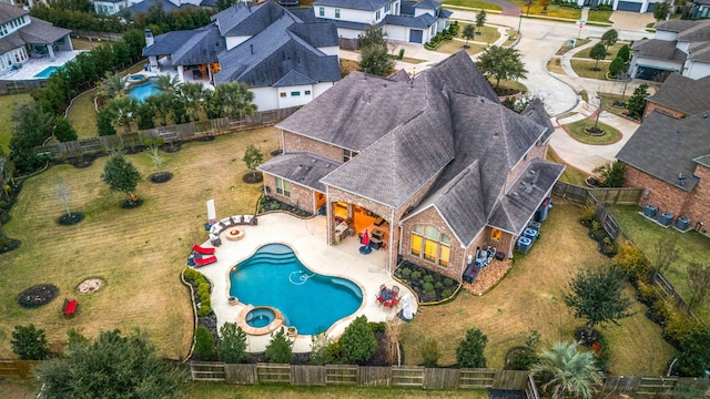 bird's eye view featuring a residential view