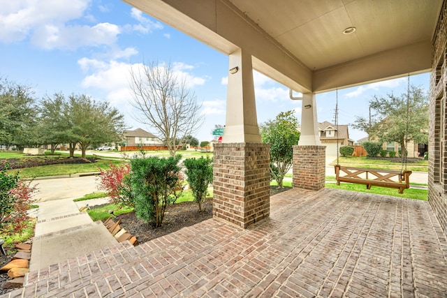 view of patio with a porch