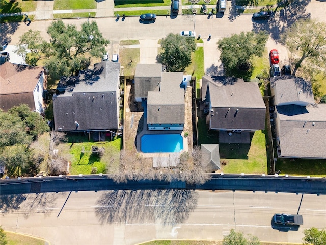 drone / aerial view with a residential view