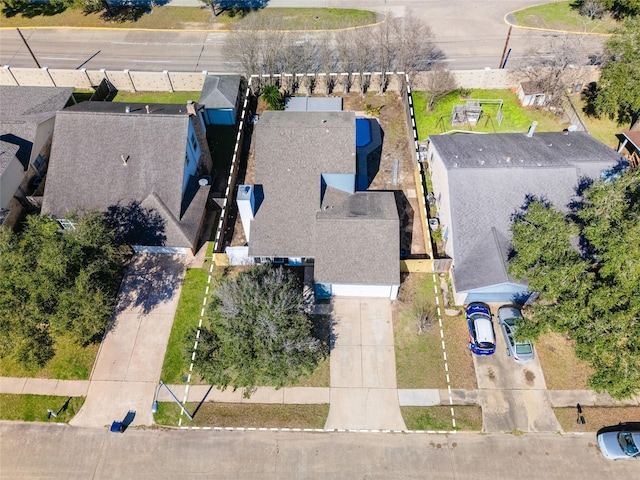 aerial view featuring a residential view