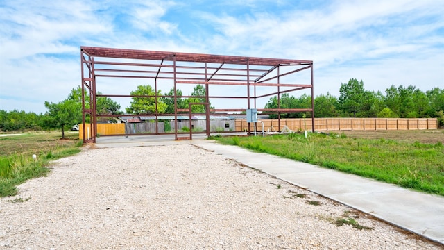 exterior space with fence