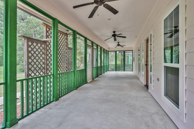 view of sunroom / solarium