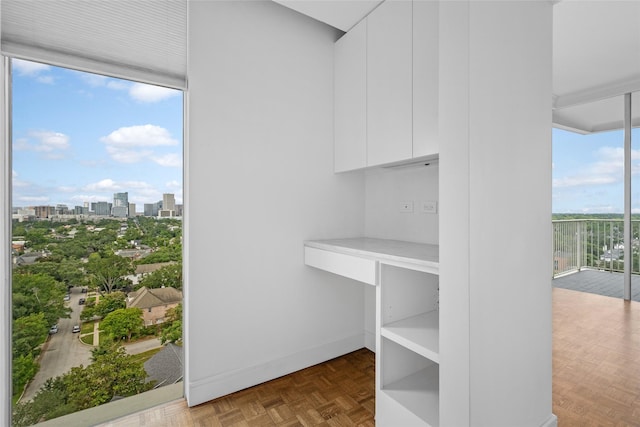 room details with a city view and baseboards