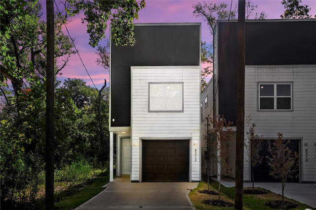 modern home with driveway