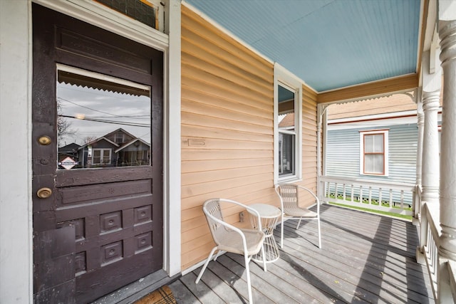 exterior space featuring covered porch