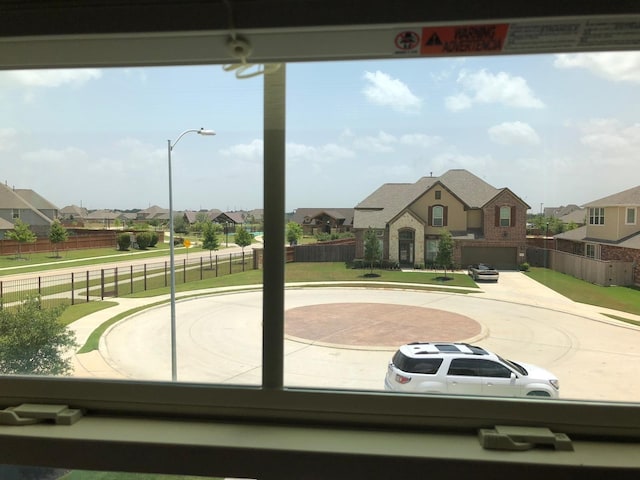 room details with a residential view