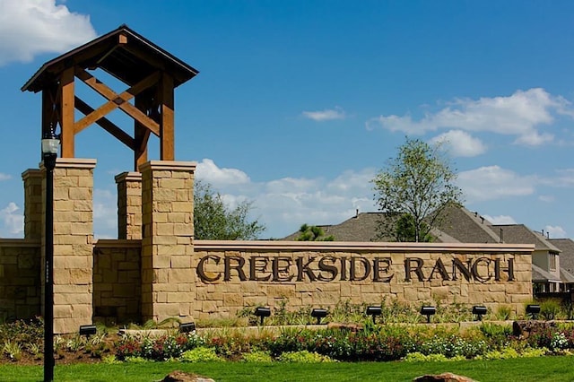 view of community sign