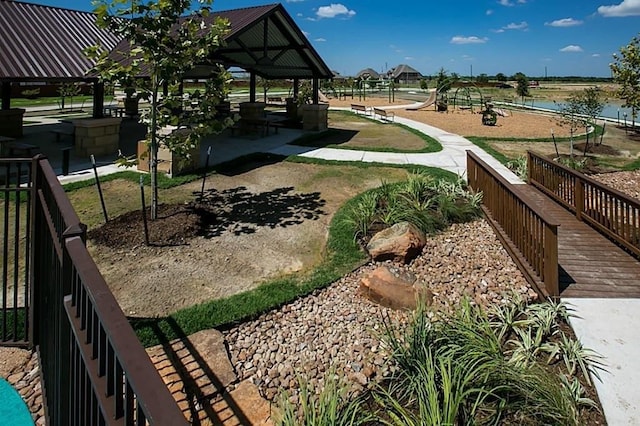 view of home's community with a gazebo