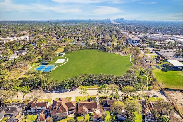 drone / aerial view featuring a residential view