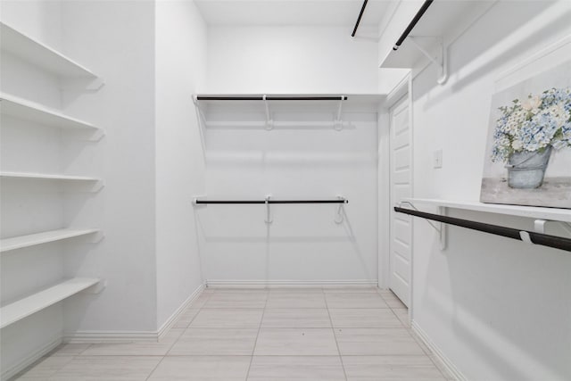 view of walk in closet