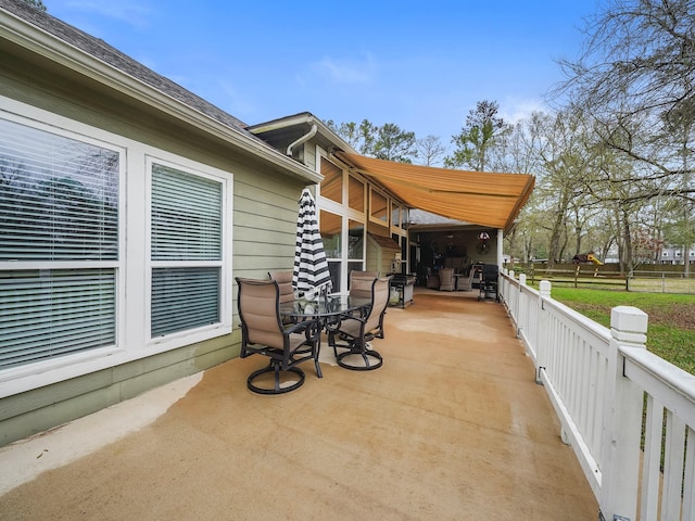 view of patio / terrace featuring outdoor dining area