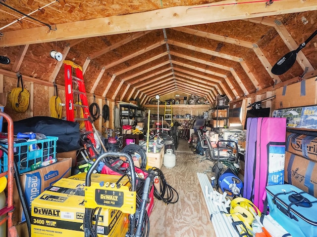 view of storage area