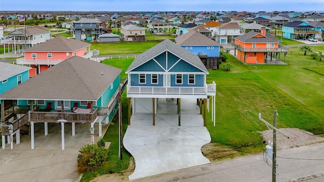 bird's eye view featuring a residential view