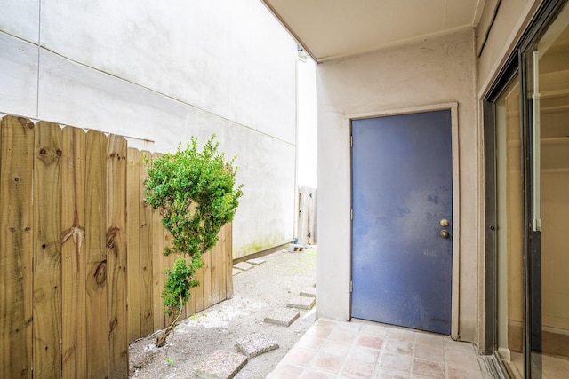 exterior space with stucco siding