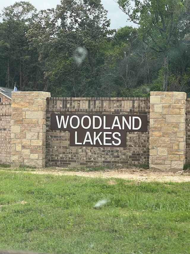 view of community sign