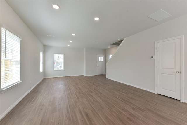 6835 New York St, Houston, TX 77021 - empty room with recessed lighting, baseboards, and wood finished floors