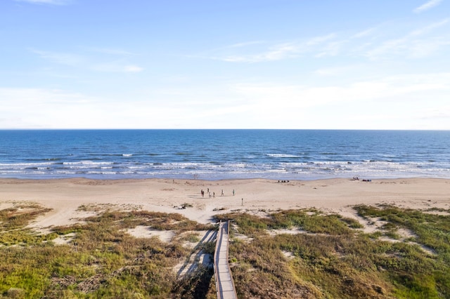 water view with a view of the beach