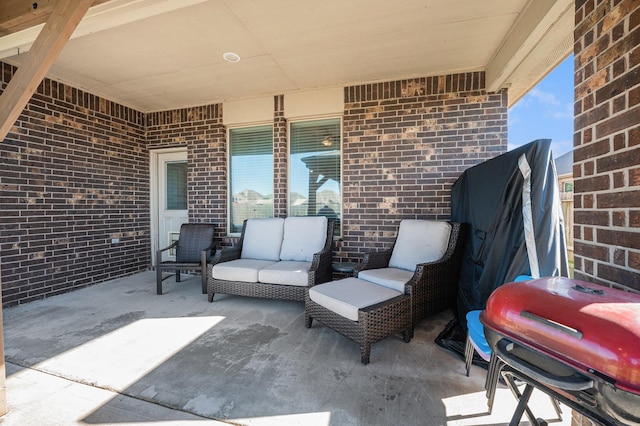 view of patio / terrace featuring outdoor lounge area