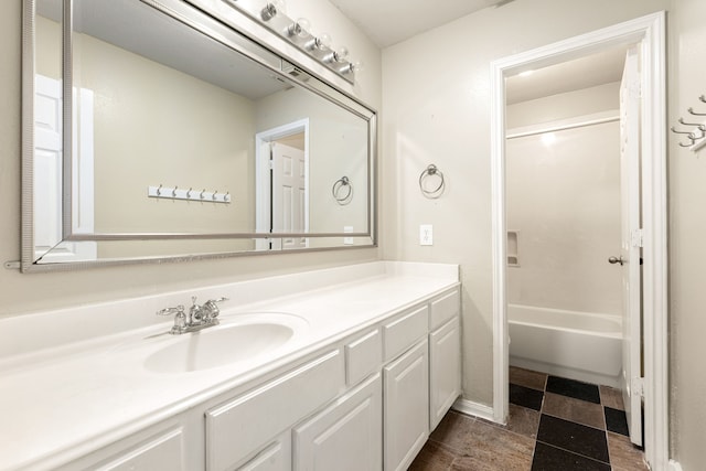 full bath featuring bathing tub / shower combination and vanity