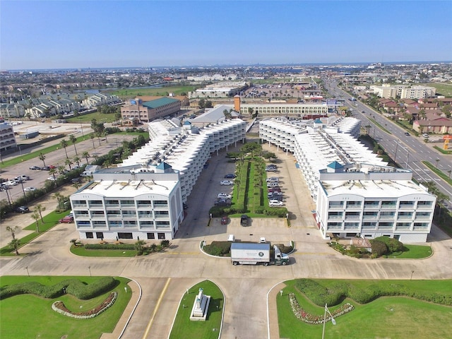 aerial view with a view of city