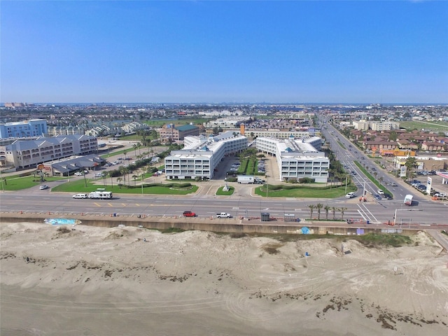 drone / aerial view featuring a city view